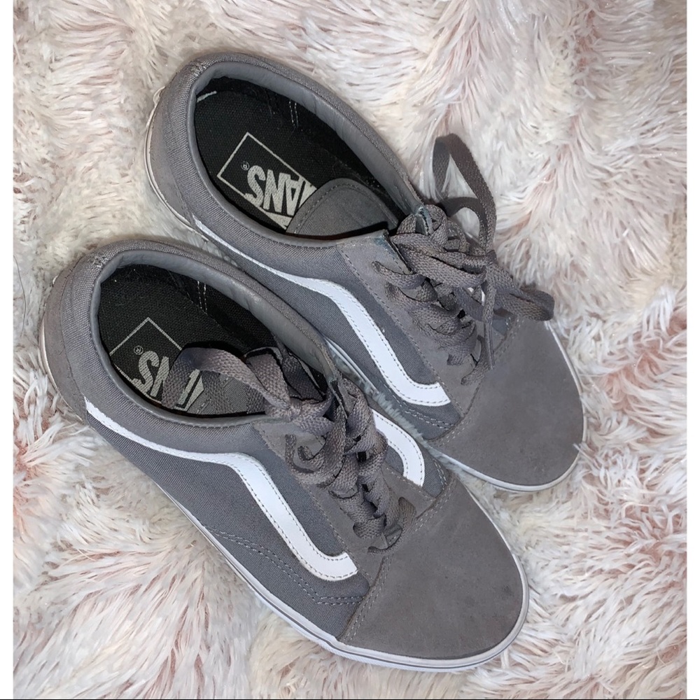 Grey and white Old Skool Vans